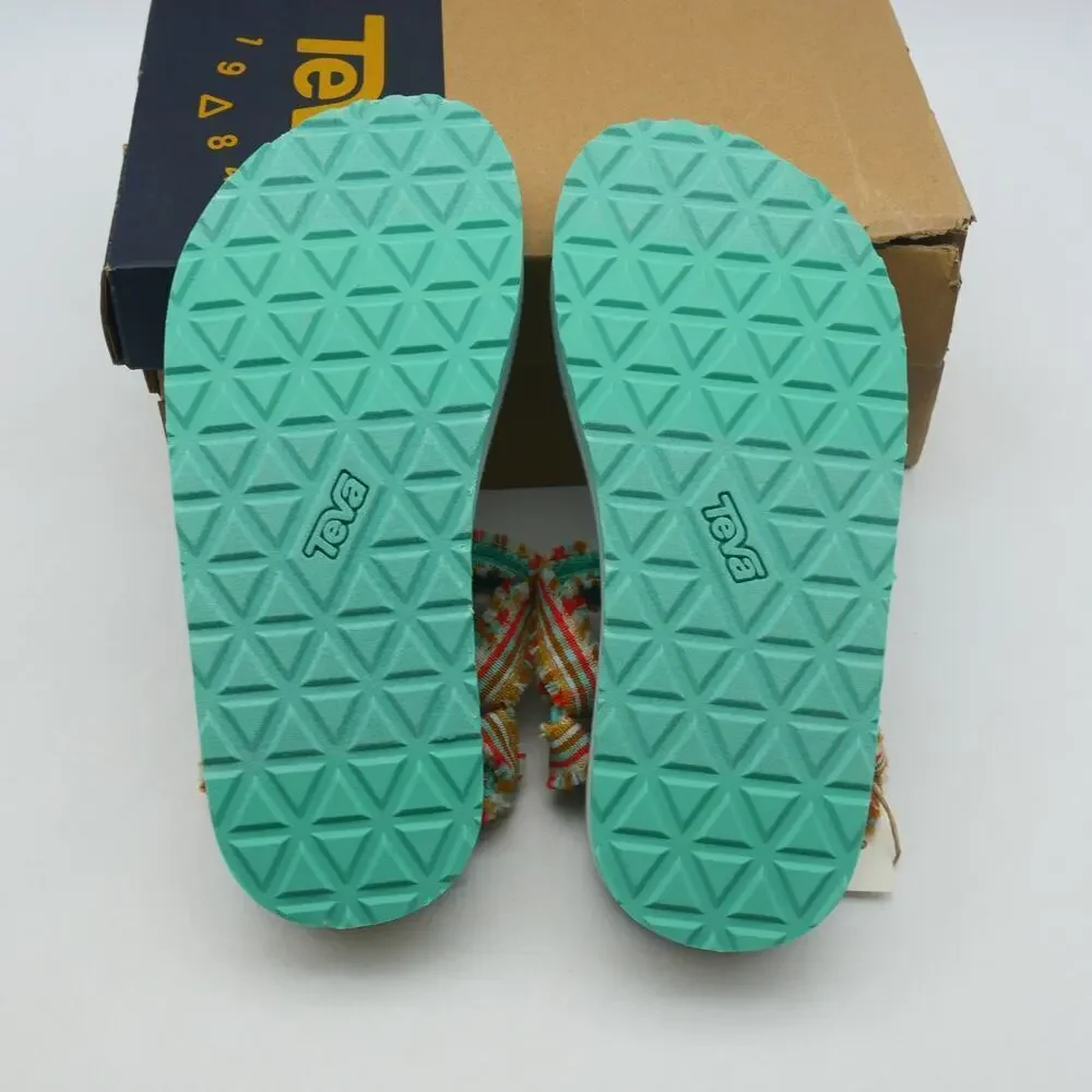 NEW Teva Girl's  Kids 1  Midform Fray Sandals  Frazier Cascade Green Blue